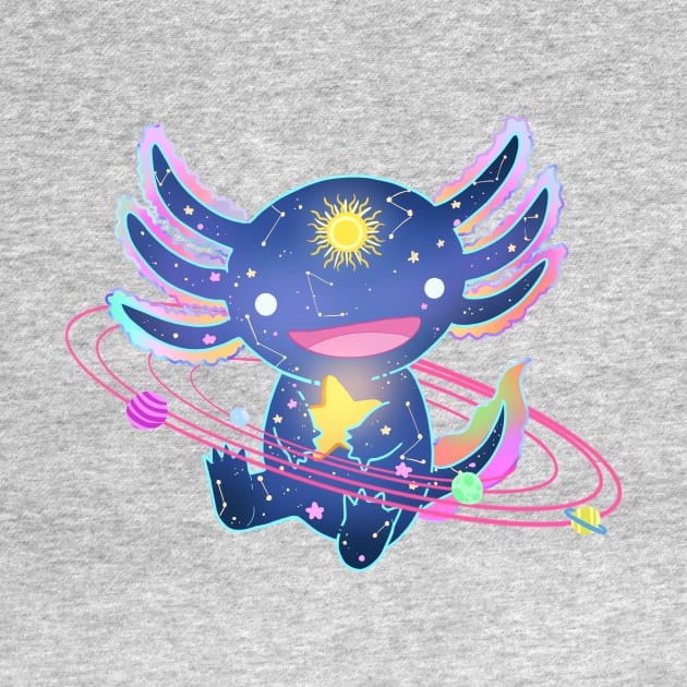 Axolotl Orbit by paintdust